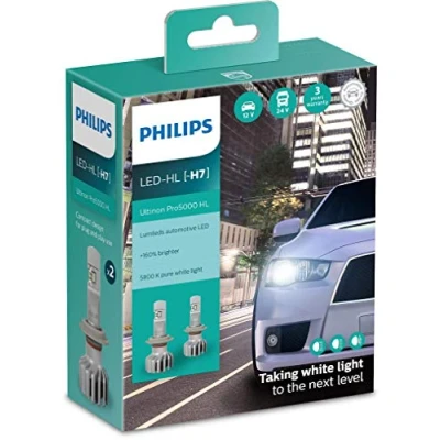 Bild av Philips Ultinon Pro5000 LED lampadina fari auto (H7), confezione doppia
