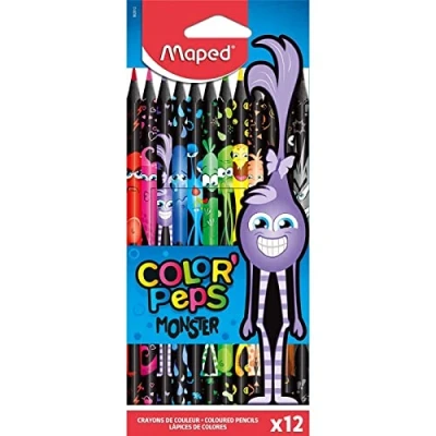 Bild av Maped Color Peps Monster Design Färgpennor (paket med 12), 862612