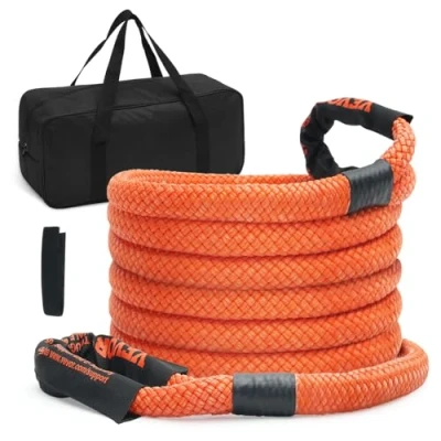 Bild av VEVOR 7/8 tum x 20 kinetisk återhämtning bogserlina 13,9 kg, kraftig off road snatch rem, extrem kraft 30% elasticitet energi spärrrem för jeep bil lastbil ATV UTV SUV traktor