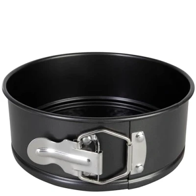 Bild av wenco Mini springform, 18 cm diameter, perfekt för små kakor, högkvalitativ non stick beläggning, tillverkad av robust stål, värmebeständig, i snygg grå, lätt att rengöra