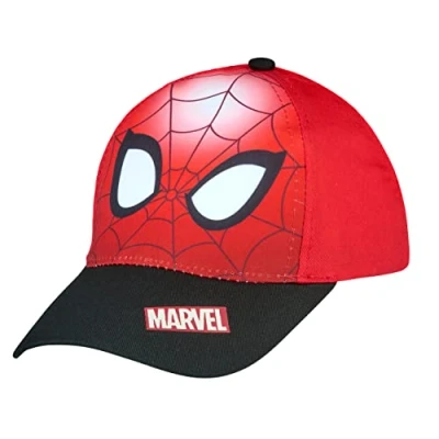 Bild av Spiderman Baseballkeps, keps för barn, pojkar, Cappy med kardborreband justerbar, röd, 54