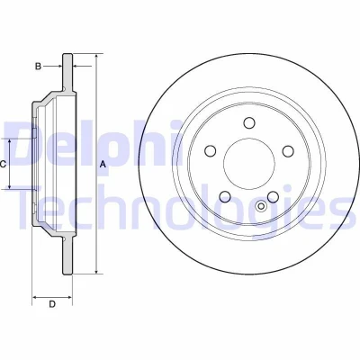 Bild av Bromsskiva DELPHI BG4811C