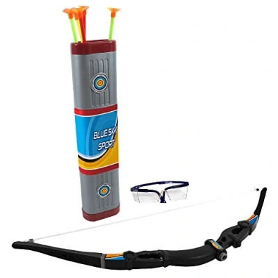 Bild av FLYPOP&#039;S Precisionsbåge med pilar, karkos och bärhandtag 189094 färg grå 52 cm plast från 6 år, 189094, svart
