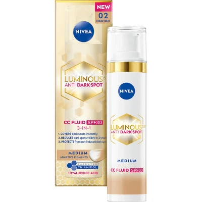 Bild av NIVEA Luminous 630 Anti Dark Spot CC Fluid 3 in 1 Medium SPF30 40 ml