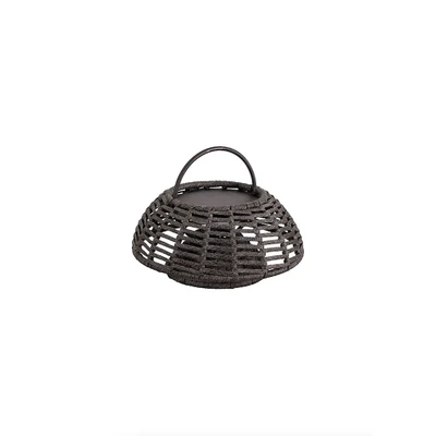 Bild av Cane line Illusion Lamp For Hanging Hängande lampa Soft Rope, Dark Grey H25 x D16 cm
