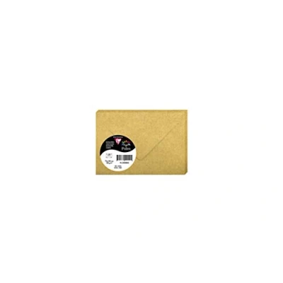 Bild av Clairefontaine Ref 54080C Pollen, skimrande kuvert (paket med 20) 75 x 100 mm i storlek, 120 gsm papper, lämplig för användning bläckstråleskrivare eller laserskrivare guld