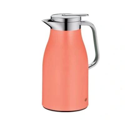 Bild av alfi SKYLINE 1,0 l, djup aprikos, isoleringskanna i rostfritt stål med hygienisk hård glasinsats, vridlås bekväm tryckknapp, ergonomiskt handtag, perfekt som kaffekanna, tekanna, BPA fri