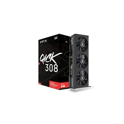Bild av XFX Radeon RX 7600 Speedster QICK308 svart grafikkort, RDNA 3, GDDR6, 3X