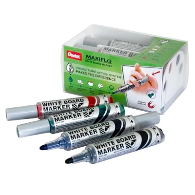 Bild av Pentel Maxiflo flytande bläck torktryck markör radergummi set