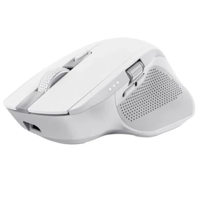 Bild av Trust Ozaa+ trådlös mus för flera enheter Bluetooth + 2,4 GHz, programmerbar tyst mus, sidorullhjul, 60% återvunnen plast, uppladdningsbar bärbar dator Mac vit