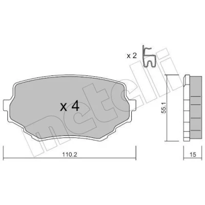 Bild av Bromsbeläggsats, Framaxel, suzuki grand vitara i, terrängbil öppen vitara, cabrio, 55200 65D10, 65D11, 5520