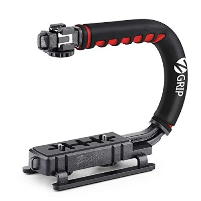 Bild av Zeadio Video Action stabiliserande handtag grepp handhållen stabilisator med varmskofäste för Canon Nikon Sony Panasonic Pentax Olympus DSLR kamera videokamera