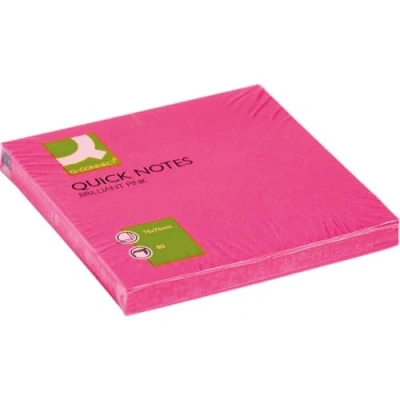 Bild av Q Connect KF10516 Post it Notes Klisterlappar: Neon Rosa