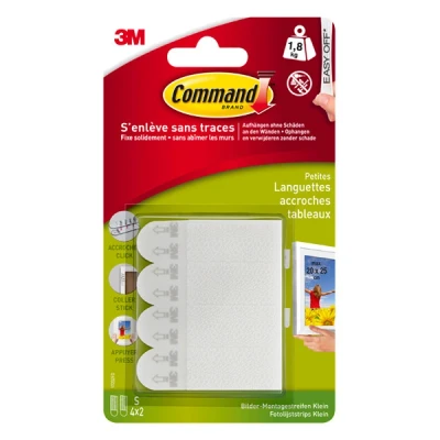 Bild av Command 17202 Bildmonteringsremsor, 8 st, Vit