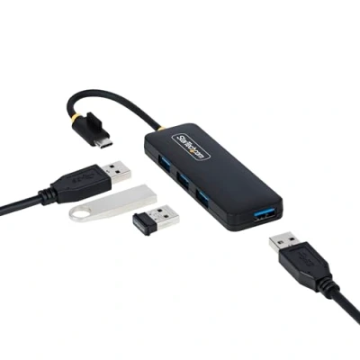 Bild av StarTech.com 4 Port USB C Hub 5Gbps to 4x A Bus Powered ports 3.2 porte Svart