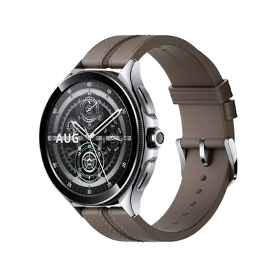 Bild av Xiaomi Watch 2 Pro Silver (Bruine Leren Rem)