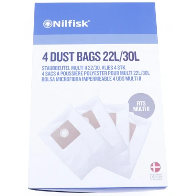 Bild av Nilfisk 107417195 dammsugarpåse dammsugarpåsar, 22L/30L 4 pack
