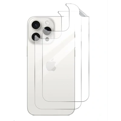 Bild av GIOPUEY Ryggfolie kompatibel med iPhone 12 Pro Max, högkvalitativa material, tunn, mjuk TPU, Max baksida skyddsfolie klar [2 st]