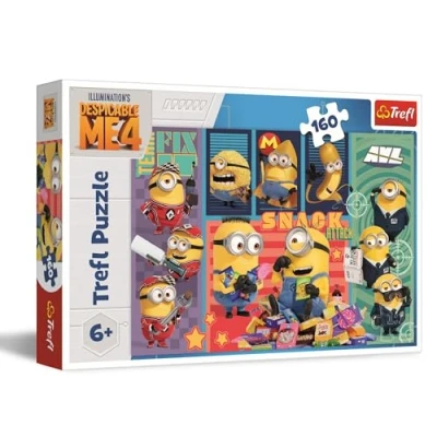 Bild av Trefl Despicable Me 4, Minionsglädje pussel 160 bitar Färgglatt med sagans karaktärer, Kreativ underhållning, Lek för barn från 6 år
