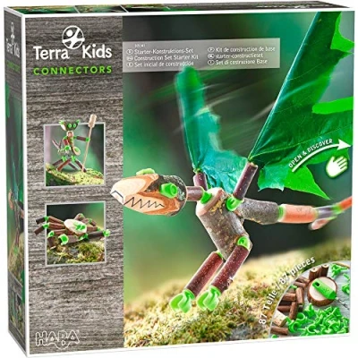 Bild av HABA 305341 Terra Kids Connectors Construction Set Starter Kit 87 Piece with Plastic Connectors, Cork &amp; Hand Drill Ages 8+