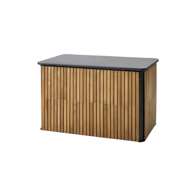 Bild av Cane line Combine Cushion Box Kuddlåda Teak w/Lava grey aluminium Small B: 116 x D: 63 H: 71 cm