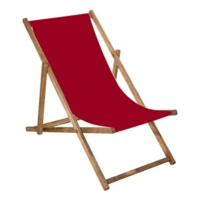 Bild av SPRINGOS Solstol, trädgårdsstol, fällstol av trä, impregnerad, vikbar, avslappningsstol, campingstol, strandstol, bokträ