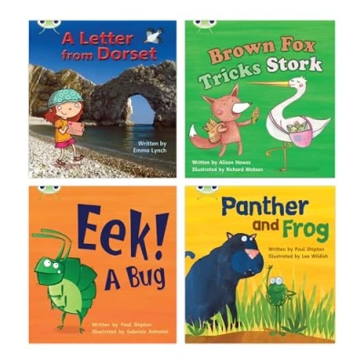 Bild av Learn to Read at Home with Bug Club Phonics: Pack 5 (Pack of 4 reading books 3 fiction and 1 non fiction)