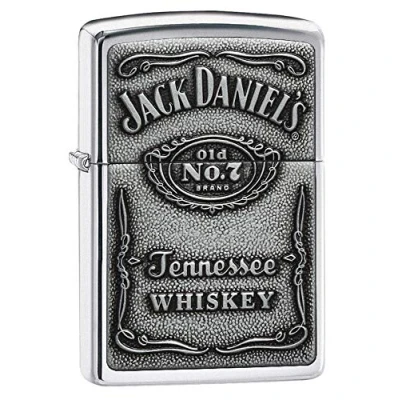 Bild av Zippo 1310011 Jack Daniel&#039;s Label Chrome tändare, Högpolerad krom