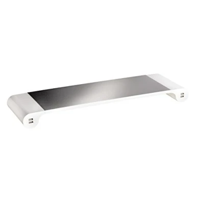 Bild av Monitorfod Unilux Study metal grå m/indbygget USB porte