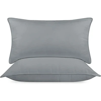 Bild av Utopia Bedding Kuddar (Set med 2), 40 x 80 cm Sängkuddar, Lyxiga Plyschsovkuddar för Rygg, Mage och Sidosovare (Grå)