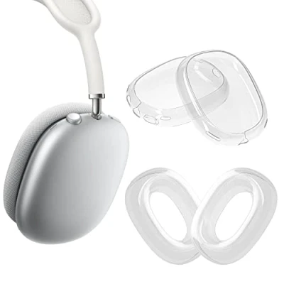 Bild av 2 i 1 4x öronkuddar fodral för Apple AirPods Max transparent