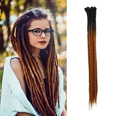 Bild av Dsoar 24&quot; Ombre syntetiska Dreads handgjorda 10 trådar/förpackning reggae looks krok (26#)