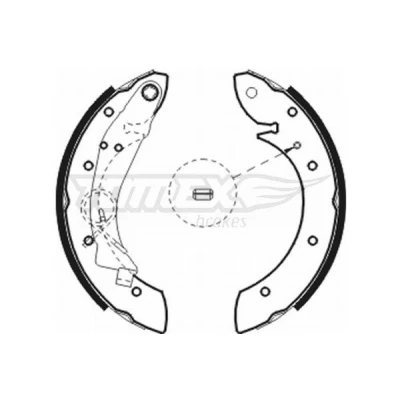 Bild av TOMEX brakes TX 20 75 Mâchoires De Frein Essieu arrière 228 42 PEUGEOT: Partner I Van, 405 II Berline, Combispace