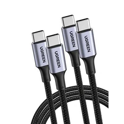 Bild av UGREEN 100W USB C till kabel 2st PD3.0 PPS laddningskabel 5A/20V kompatibel med iPhone 15 Pro Max, M2 MacBook Pro/Air iPad 2022 Galaxy S23 Ultra Pixel 7 Steam Deck etc. (3m)