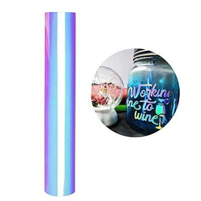 Bild av Självhäftande Vinyl, 30 cm x 150cm Permanent Vinylark Rulle, Glansigt Vit Vinylfolie, Plotterfolie, Pysselfolie för Heminredning, Logotyp, Silhouette Cameo, Banderoller