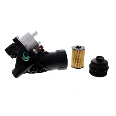 Bild av VEMO V15 60 6101 Radiateur d&#039;Huile avec boîtier de filtre à huile, joint d&#039;étanchéite pressostat, couvercle AUDI: Q5, A6 C7 Berline