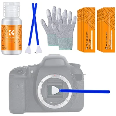Bild av K&amp;F Concept 16 mm APS C sensor rengöringspinne + 20 ml sensorrengörare handskar, st DSLR SLR digitalkamera CMOS och CCD rengöringssatser