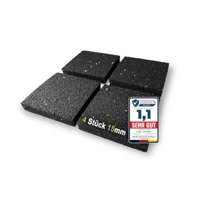 Bild av CLARE 4 premium vibrationsdämpare, halkfria kuddar, 90 x mm, tvättmaskinsunderlägg, antivibrationsmatta, halkfri matta, isoleringsmatta, torktumlare st 15 mm