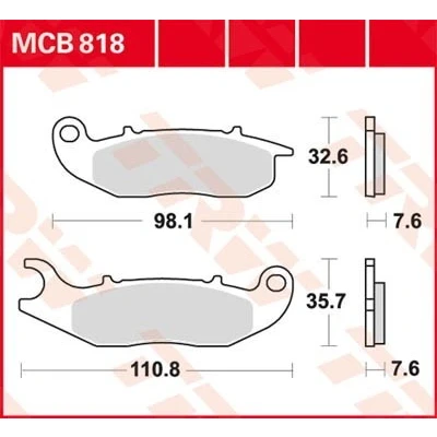 Bild av Bromsbeläggssats, skivbroms TRW MCB818