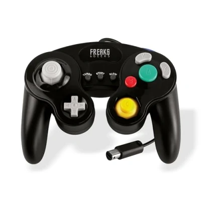 Bild av Manette FREAKS AND GEEKS fonction turbo &amp; slow Blanc pour Gamecube/Wii