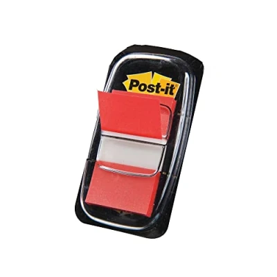 Bild av Post it I680 1 index dispenser à 50 självhäftande remsor (25,4 x 43,2 mm) röd, st