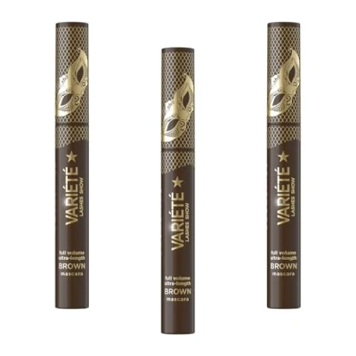 Bild av Eveline Cosmetics Variété brun volym och förlängande mascara ökar ögonfransvolym längd med långvarig formel, perfekt för ljusare hårfärger