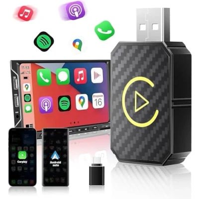 Bild av Vinsamhet trådlös bil play adapter för smartphone, endast 2016 bilar med fabrik kabelansluten bilplay, Dual Core 5G chip, automatisk anslutning på några sekunder, dongel