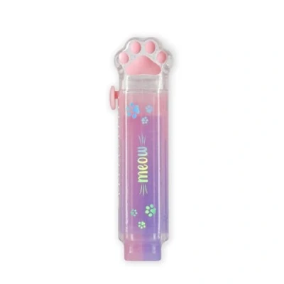 Bild av Legami Infällbart gummi Meow, brevpapper för radering av pennor och kritor, katttassformat gummi, perfekt skolkontor, söt presentidé 2,5 x 9,2 1,5 cm, Kitty tema