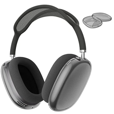 Bild av Fintie Fodral för Airpods Max hörlurar, mjukt TPU klart repskydd skydd AirPod Max, genomskinliga tillbehör hudskydd hörlurar (klar svart)