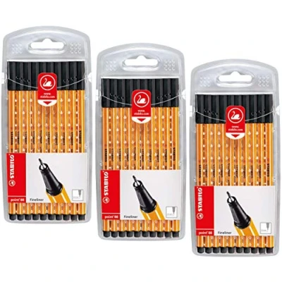 Bild av Fineliner Stappy Point 88 3 x 10 pack svart