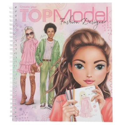 Bild av Depesche 13582 Create your TOPModel målarbok med 40 förtryckta sidor för att designa kläder, och dekorera vackra looks