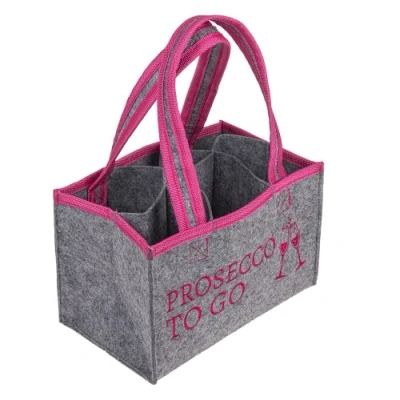 Bild av ootb 71/3159 Lady&#039;s Bag &quot;Prosecco to go&quot; dam handväska flaskkorg flaskhållare shoppingväska