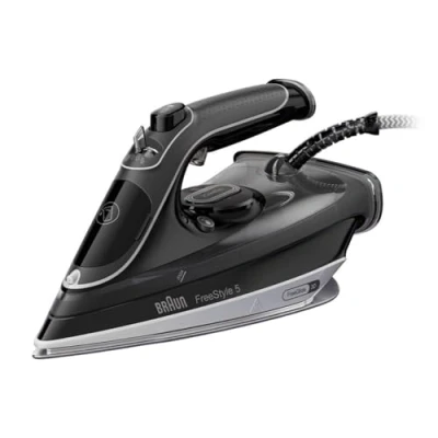 Bild av Braun FreeStyle 5 ångstrykjärn SI 5188 BK strykjärn med FreeGlide 3D stryksula, vertikal ånga, 2800 watt, ångpuff 220 g/min, 330 ml vattentank, svart
