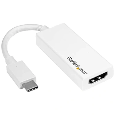 Bild av StarTech.com USB C till HDMI adapter vit 4K 60Hz Thunderbolt 3 kompatibel typ dongelomvandlare (CDP2HD4K60W)